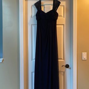 Navy Blue Evening Gown